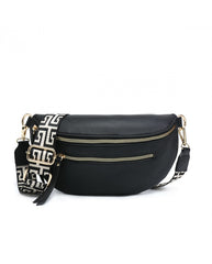 Canvas Strap Bum Bag with Tassels