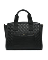 JFY Weaving Pattern Top Zipped Tote Bag
