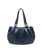 JFY Pleated Top Handle Zip Closure Hobo Shoulder Bag