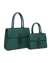 JFY Snake Skin Buckle 2 In 1 Handbag Tote Bag