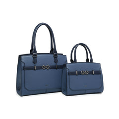 JFY Zip Top Two Handles 2 In 1 Handbag Tote Bag