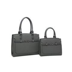 JFY Zip Top Two Handles 2 In 1 Handbag Tote Bag