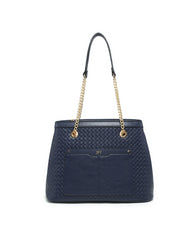 JFY Weaving Pattern Top Zipped Tote Bag