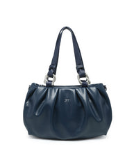 JFY Pleated Top Handle Zip Closure Hobo Shoulder Bag