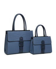 JFY Snake Skin Buckle 2 In 1 Handbag Tote Bag