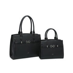 JFY Zip Top Two Handles 2 In 1 Handbag Tote Bag